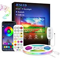 Tira LED TV 3M - JESLED Luces LED RGB Retroiluminación con Control App-Con 29 modos- 16 millones de colores de bricolaje…
